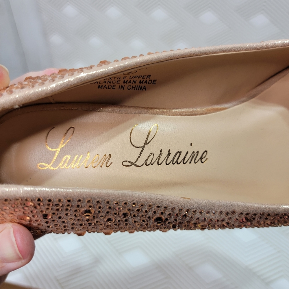 Lauren Lorraine Sparkling Rose Gold Heels - Picture 7 of 9